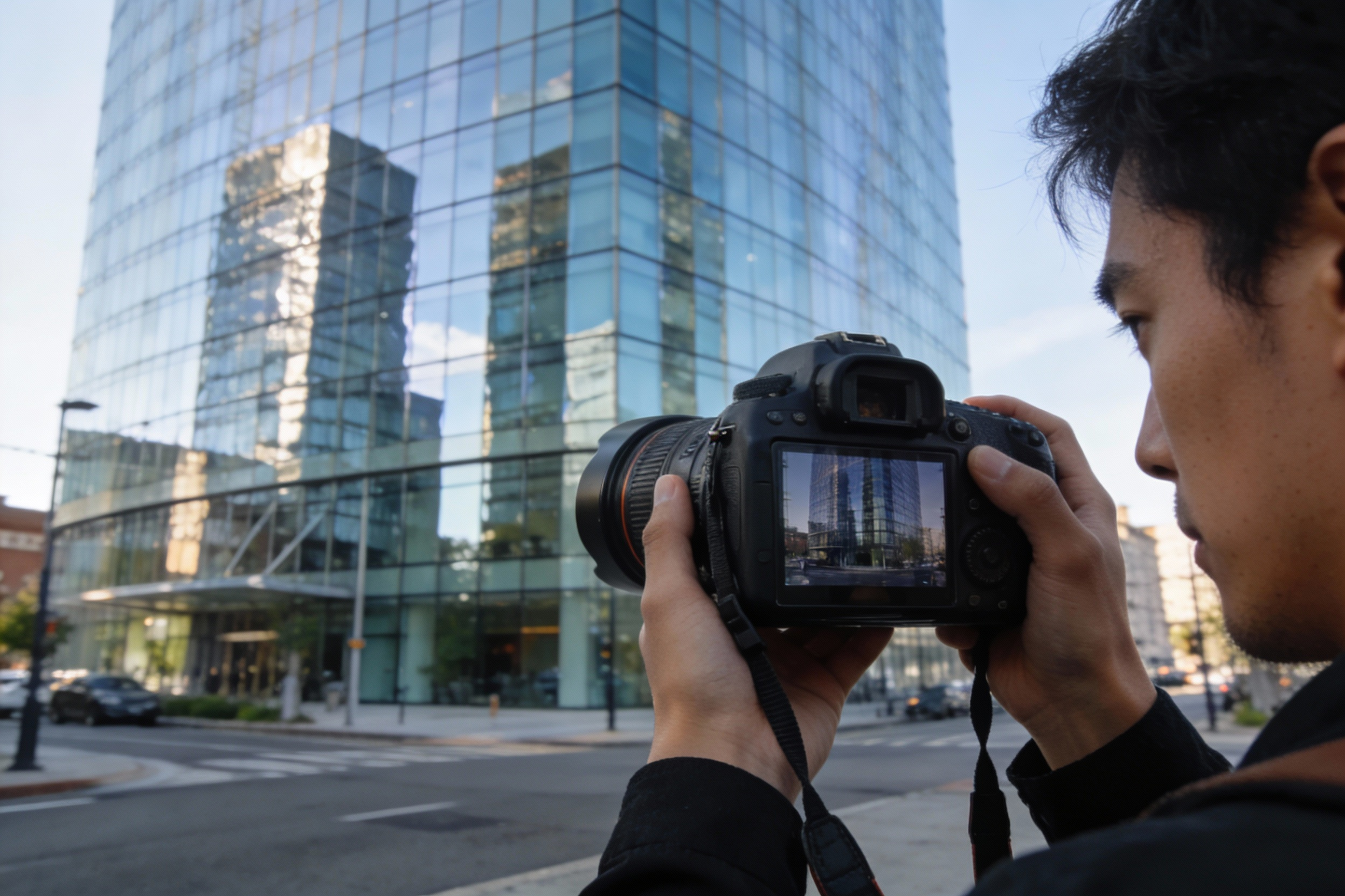 jimeng-2026-01-11-9256-摄影师在拍摄建筑景观外景摄影